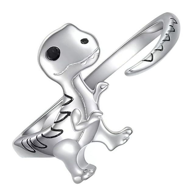 MasteelfCA Bague Dinosaure Réglable Bague de Modélisation Dinosaure Créative Bijoux à Main