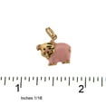 thumbnail image 2 of 18K solid yellow gold enamel pig charm pendant, 2 of 3