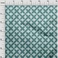 thumbnail image 3 of oneOone Silk Tabby Dark Teal Green Fabric Check Sewing Material Print Fabric By The Yard 42 Inch Wide, 3 of 4