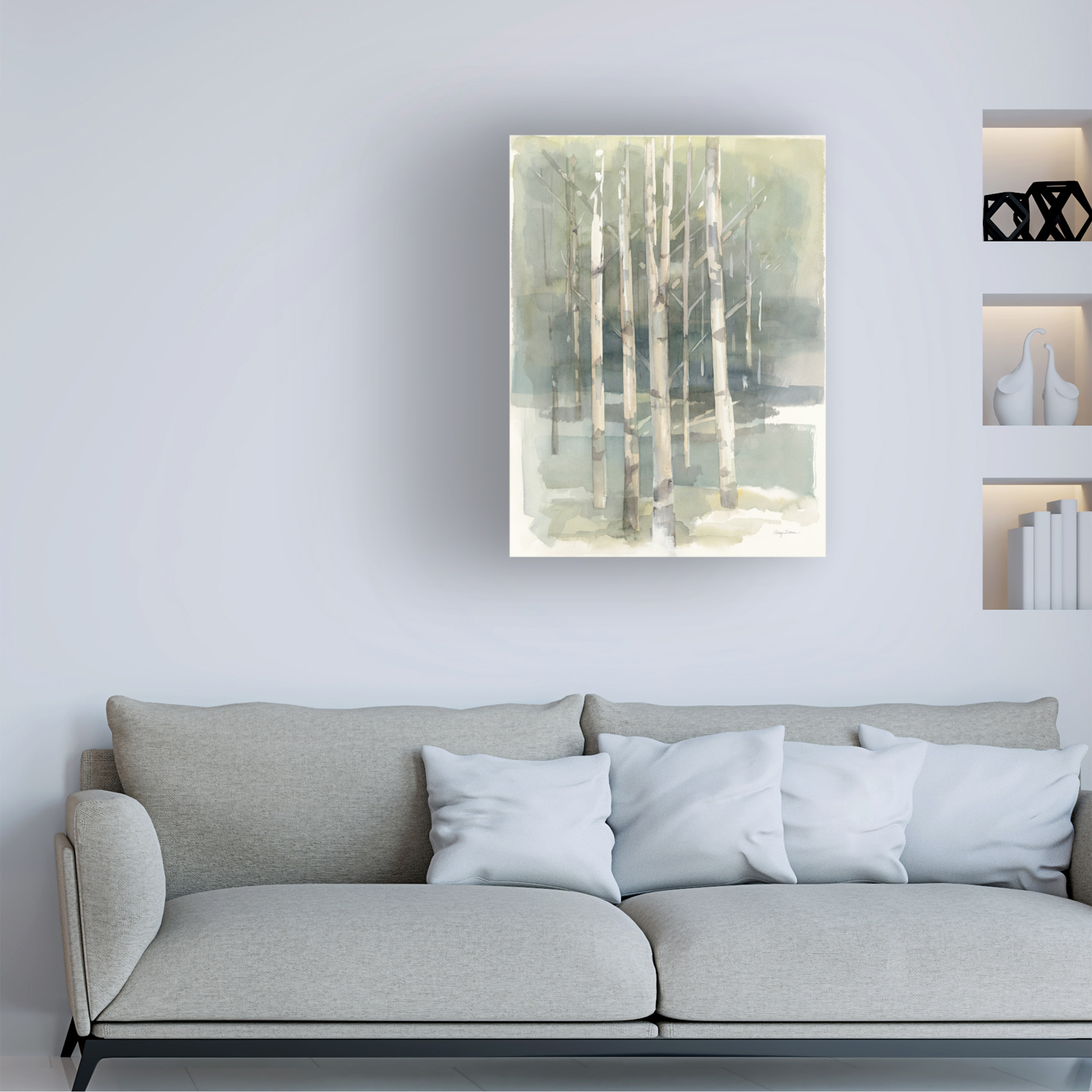 Avery Tillmon 'Birch Grove I' Canvas Art