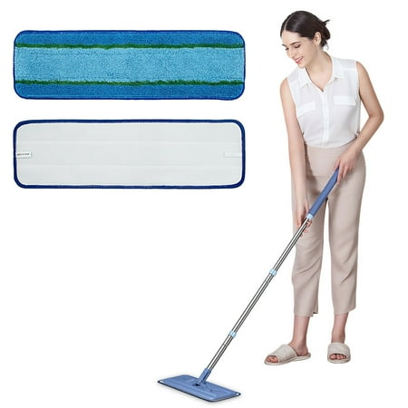 1PC Deep Clean Pads DELESYS Washable and Reusable Microfiber Cleaning Pad for Hardwood and Multi-Surface Flat Mop Fabric Microfiber Wet and Dry Mop Fittings 46*14cm