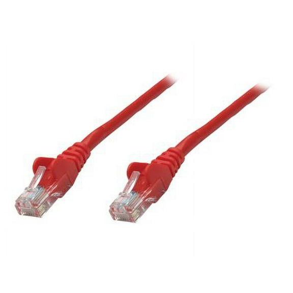 Intellinet Network Patch Cable Cat5e 3m Red CCA U/UTP PVC RJ45 Gold Plated Contacts Snagless Booted Lifetime Warranty Polybag
