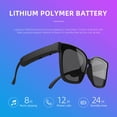 thumbnail image 4 of Smart Bluetooth 5.0 Sunglasses for Men & Women,UV400 Polarized Lens,12H Playtime,Noise Canceling,HD Calls,Stereo Sound Quality, Used for Running, Driving, Cycling, Hiking, Hunting(A), 4 of 6