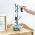 thumbnail image 3 of XINQIHANG Branch Jewelry Rack With Rotatable Base and Storage Box Tree Tower Rack Hanging Organizer for Ring Earrings Necklace Bracelet,Suitable for living rooms, bathrooms,offices,etc., 3 of 7