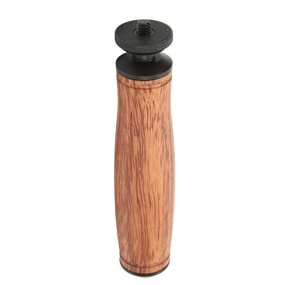 Wood Camera Handle Grip, Ergonomic Camera Handle Grip Mount 1/4 Inch Screw Hole Portable Anti Skid  For Smartphone