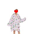 thumbnail image 2 of goowrom Family Cartoon Digital Printing Lamb Wool Warm Hooded Blanket, 2 of 10