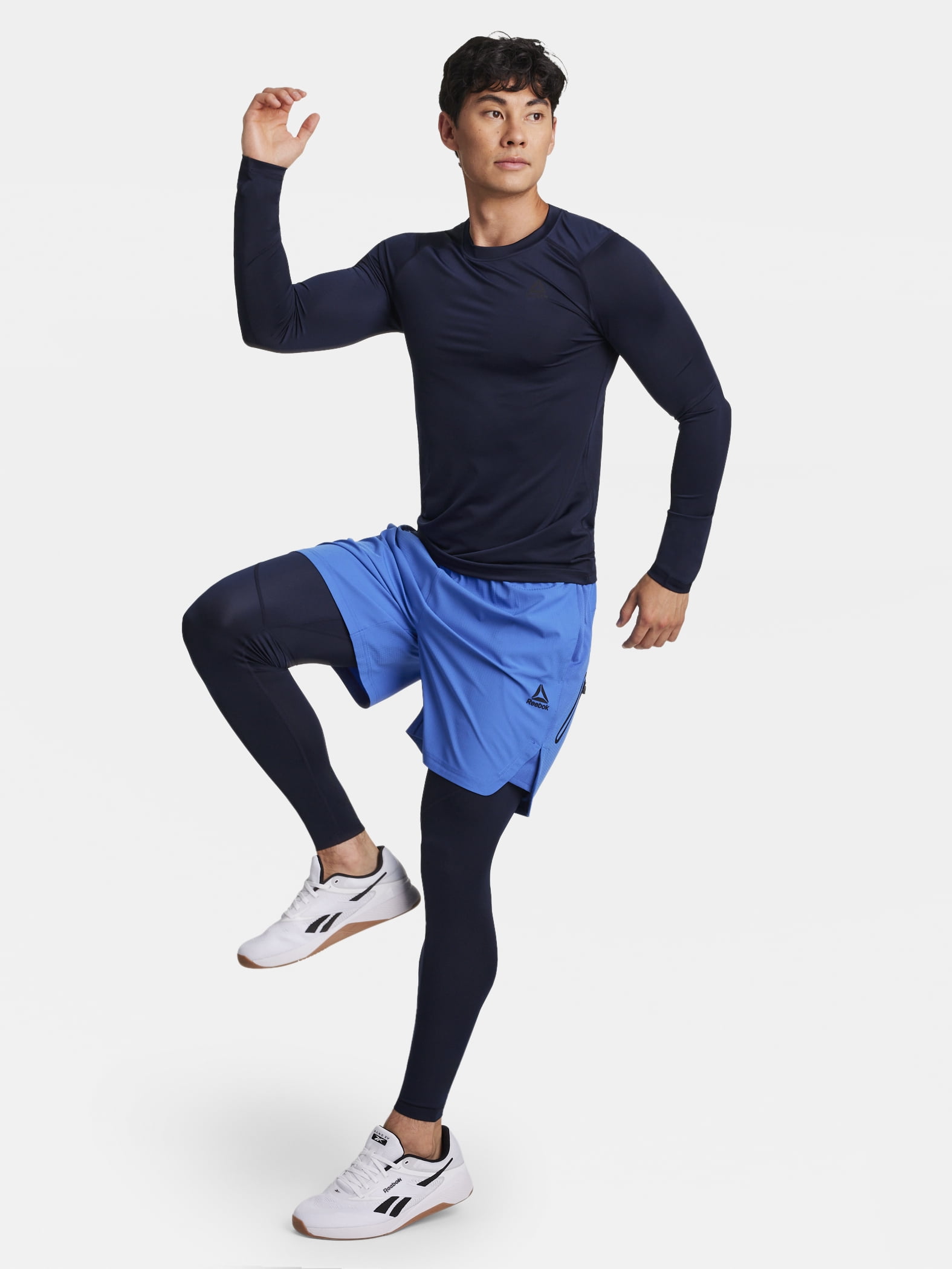 Reebok Men's and Big Men's Kinetic Compression Long Sleeve Top, Sizes XS-5XL