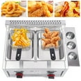 thumbnail image 3 of Miumaeov Stainless Steel Countertop Gas Fryer,Commercial Deep Fryer 2 Basket Propane LPG, 3 of 12