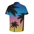 thumbnail image 4 of Aloohaidyvio mens shirts short sleeve,Mens Color Block Hawaii Print With Pocket Turndown Short Sleeve Shirt Blouse,Hawaiian Shirt for Men, 4 of 6