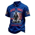 thumbnail image 2 of 9/11 25th Anniversary Shirt Golf Polos for Men We Will Never Forget 911 Memorial Patriotic Vintage Mens T-Shirts Blue XL, 2 of 4
