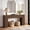 Walnut, variant on GUNAITO Farmhouse Console Table, 61" Fluted Long Sofa Table Behind Couch with Storage for Entryway, Black