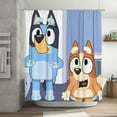 thumbnail image 5 of Johaoi Bluey Pattern Shower Curtain for Bathroom,Shower Curtain Set with 12 Hooks Bath Curtain for Home, Lightweight, Waterproof, Clear 72x72 Inches, 5 of 5
