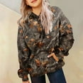 thumbnail image 5 of BOBOGOJP Camo Hoodie Sweatshirts for Teen Girls Long Sleeve Maple Leaf Print Cute Graphic Hoodie Drawstring Pullover Trendy Girls Hoodies Kids Coffee for Size 7-8 Years, 5 of 7