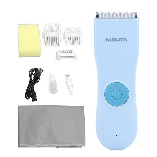 Baby Hair Clippers Ultra Quiet Rechargeable IPX7 Waterproof Electric Hair Trimmer 3 Guide Combs Professional Hair Cutting Kit for Kids Blue