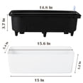 thumbnail image 5 of 2 Pack Rectangle Planter Self Watering Planter Window Sill Planters Indoor, 5 of 6