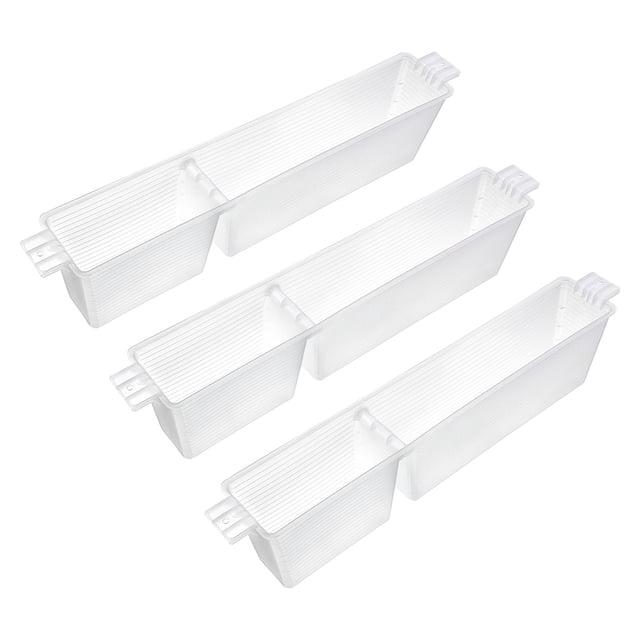 3uds Miel Abeja Alimentador Bandeja Comedero, 0.8 Galones Plástico Colmena Entrada Apicultor Herramienta para Alimentar Abejas Agua, Azúcar Jarabe, Translúcido Unique Bargains comederos de apicultura
