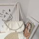 thumbnail image 1 of Bolso de mano tipo sobre con diseño de nube, de piel suave plisada, para mujer, bandolera tejida con cadena, 1 of 6
