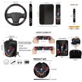 thumbnail image 7 of Uorisanigo Eagle American Flag 15 PCS Car Seat Cover Set with Steering Wheel Cover,Seatbelt Covers,Trash Can,Air Vent Storage Bag,Rearview Mirror,Car Coasters,Keychainx Auto Interior Accessories, 7 of 7