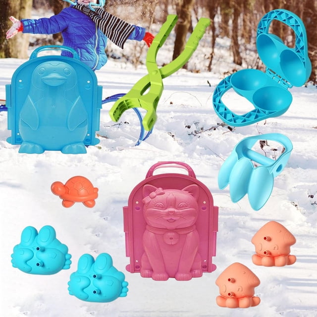 Juego de Clip para hacer bolas perfecl Juguetes de arena Herramientas de bolas de arena Actividades al aire libre Invierno Conjunto C