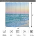 thumbnail image 3 of Beach Sea Shower Curtain for Bathroom Decor 72Wx72H Ocean Waves Blue Pink Tropical Coastal Seaside Scene Island Hawaiian Art Printed Fabric Polyester Waterproof 12 Pack Plastic Hooks, 3 of 6