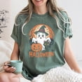 thumbnail image 3 of Comfort Colors® Halloween Shirt, Halloween Shirt, Retro Ghost Shirt, Cute Fall Shirt, Women's Halloween Tee, Pumpkin Season Tee, Cute Ghost, 3 of 6