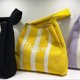 thumbnail image 3 of Bolsos de lona informales para mujer, bolsos y carteras de diseñador de lujo, novedad de 2023, bolso de hombro con letras decoradas a rayas de estilo preppy, 3 of 5