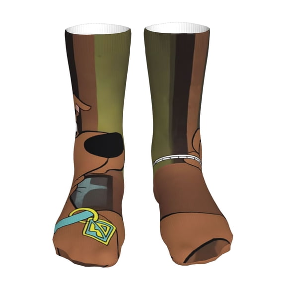 Saiise Scooby-Doo Funny Socks Men Women Adults Novelty Graphic Crew Tube Socks Crazy Design Casual Dress Socks for Sports,Running,Travel