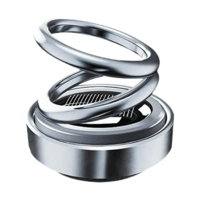 Ambientador de coche con energía solar giratorio, difusor , accesorios para automóviles, perfume recargable para adultos, SUV, camiones, Plata