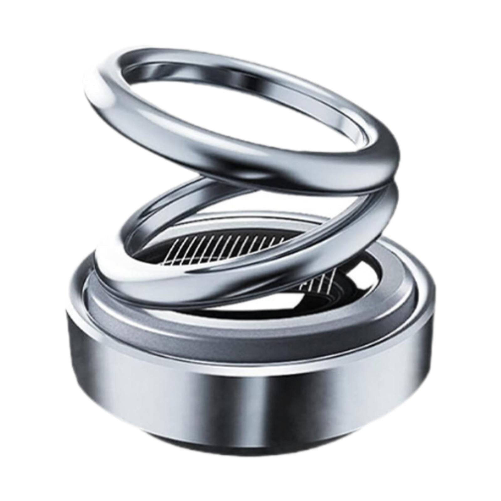 Esquirla Car Air Freshener Solar Energy Rotating Aroma Diffuser Autorotation Ornament Perfume Diffuser for RV SUV Party Office Silver