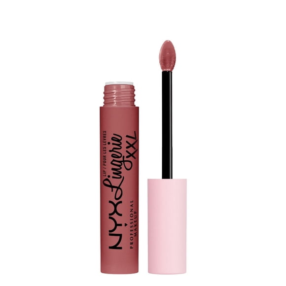 NYX PROFESSIONAL MAKEUP, Rouge à lèvres liquide Lip Lingerie XXL, Fini Mat, Formule végane - TURN ON (Pêche chaîr)