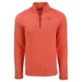 thumbnail image 2 of Men's Cutter & Buck  Heather Orange Denver Broncos Peshastin Eco Fleece Tri-Blend Raglan Recycled Quarter-Zip Jacket, 2 of 3