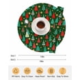thumbnail image 6 of 15 Inch Round Placemats Set of 4, Christmas Trees Non Slip Heat Insulation PP Table Mats, Dark Green Xmas Tree Star Winter Holiday Washable Place Mats for Kitchen Dining Party Table Decor, 6 of 7