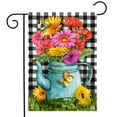 thumbnail image 2 of Briarwood Lane Gerber Daisy Watering Can Spring Garden Flag, 2 of 4