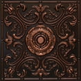 thumbnail image 2 of 511 - Venice 2 ft. x 2 ft. PVC Glue-up or Lay-in Ceiling Tile in Antique Copper (40 sq.ft / Pack) - 10 Pieces, 2 of 2