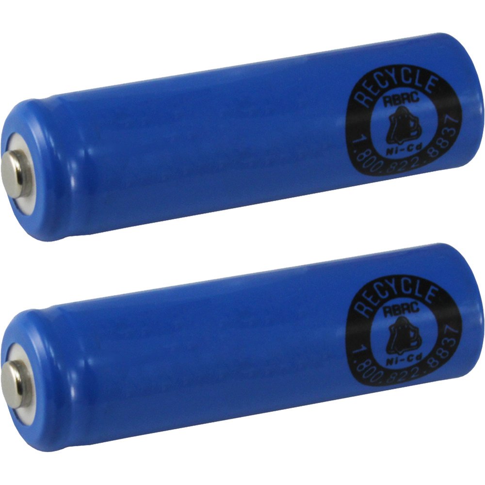 Two (2) AA NiCd Nicad 600 mAh 1.2 V Rechargeable Batteries for Solar