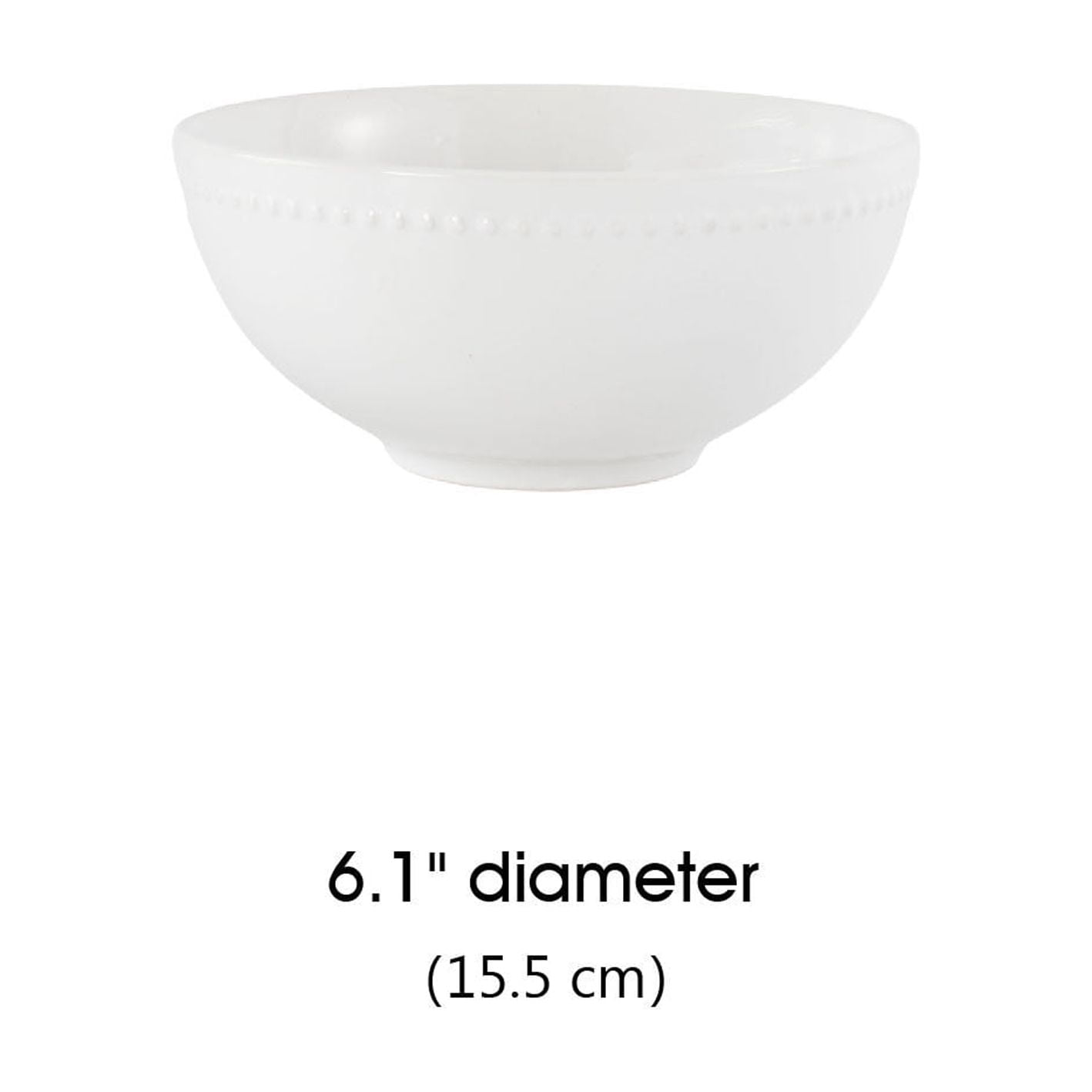 Mainstays 6.1in Brynn White Stoneware Bowl
