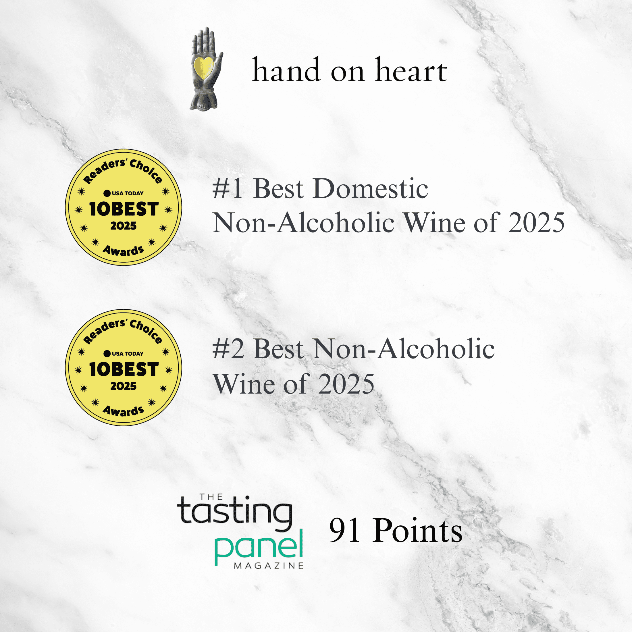 Hand on Heart Non-Alcoholic Rose - 4 Pack (750ml)
