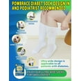 thumbnail image 5 of 4 Pairs Wide Diabetic Socks for Swollen Feet, Lymphedema Socks,Wide Calf Socks,Loose Fit Socks,Non-Binding Socks,Edema Socks,Hospital Cast Socks,Diabetic Socks for Men Women-Blue, 5 of 6