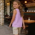 thumbnail image 6 of fatyb Cotton Linen Tank Tops for Boys Girls Summer Sleeveless Lightweight Plain Kids Casual Beach Shirts, 6 of 7
