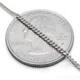 thumbnail image 4 of 10K White Gold 1.5mm Miami Cuban Chain, FREE Microfiber Cloth, Solid Gourmette Curb Link Mens Womens Necklace, Giorgio Bergamo, 4 of 8