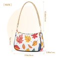 thumbnail image 3 of FORMRS Womens Shoulder Bag with Chain Strap Clutch Purse Cute Tote Handbag, Blue Leaves, 3 of 7