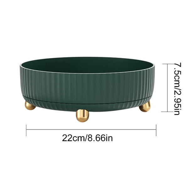 Estante de almacenamiento de condimentos de cocina giratorio para caja de exhibición de cosméticos (verde pavo real) Libre de BPA