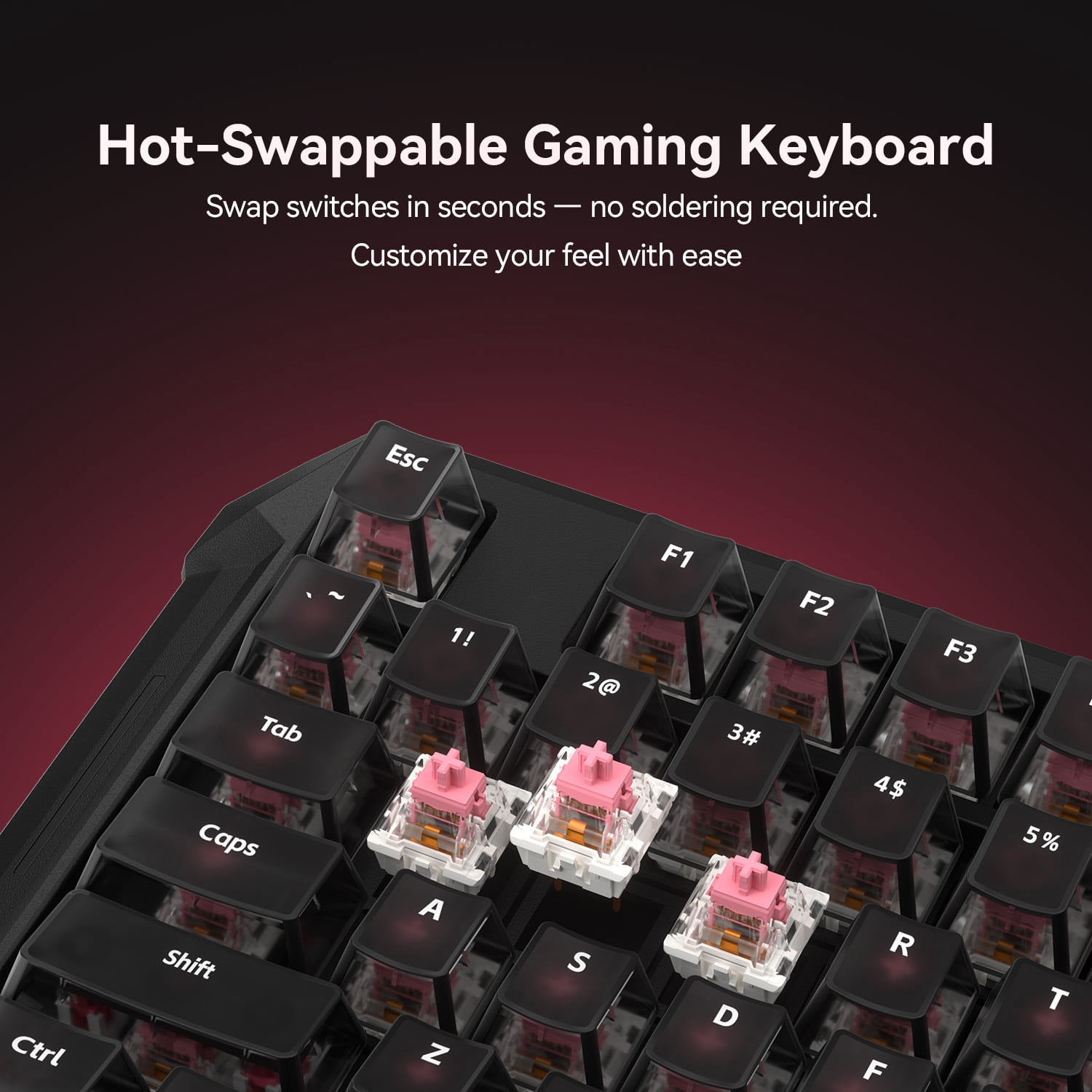 DarkBeacon 75% Mechanical Gaming Keyboard, Linear Switch, RGB Backlit, Blade 87 Keys Compact TKL Wired Computer Keyboards for Windows Laptop PC Gamer