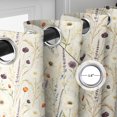 thumbnail image 3 of Lfeey Floral Curtains for Living Room Bedroom 108 Inch Long, Beige, Thermal Insulated Privacy Protection Curtains, 2 Panels, 3 of 7