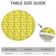 thumbnail image 6 of Yellow Cartoon Unicorn Rainbow Heart Pattern Round Fitted Tablecloth with Elastic Edge,Dining Table Cover Waterproof,Outdoor Round Tablecloth for Camping,Dining,Indoor and Outdoor, 6 of 7
