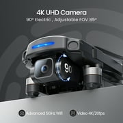 Holy Stone HS360S GPS Drone with 4K UHD Camera for Adults, Foldable Quadcopter with 10000 feet Control Range, Brushless Motor, 5G Transmission, Black