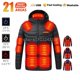 thumbnail image 3 of 21 áreas Chaquetas calefactoras USB para hombre Parkas calefactables de invierno Chaquetas calefactables eléctricas Chaqueta impermeable cálida Abrigo talla grande 6XL, 3 of 5