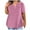 Pink, variant on Solid V-Neck Pocket T-Shirt - Soft Cotton Basic Top for Work & Casual Outings (Everyday Essentials), Women's V-Neck Solid Color T-Shirt Loose Fit Pocket Casual Basic Top, Green, L