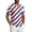 Dark Blue, variant on Men's American Flag T-Shirt Cotton-Like Stretch Jersey Patriotic Short Sleeve Crew Neck Tee Wave Art Red M