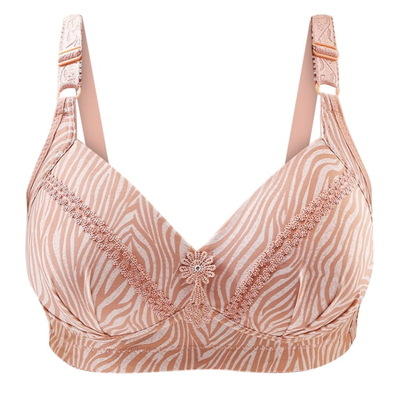 asdoklhq Sports Bras for Women Plus Size,Woman's Plus Size Wire Free Push Up Hollow Out Bra Underwear